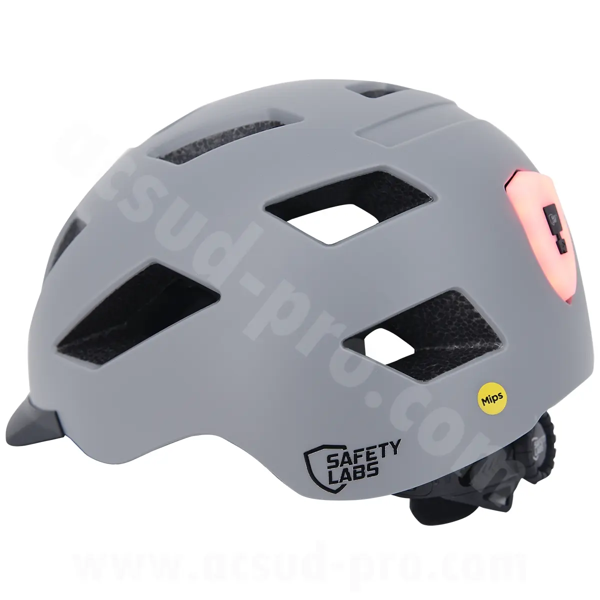 Fahrradhelm für Erwachsene Safety Labs In-Mold E-Bahn 2.0 grau MIPS + Fidlock 54-57 cm