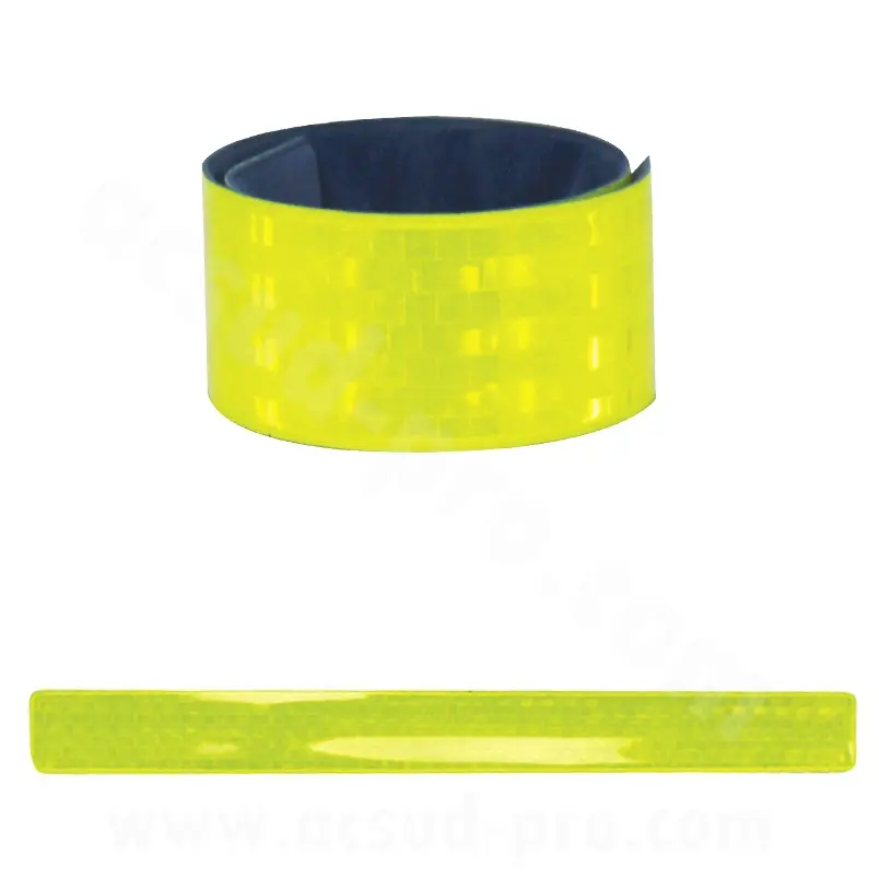 Brassard enrouleur 3X30 cm jaune fluo