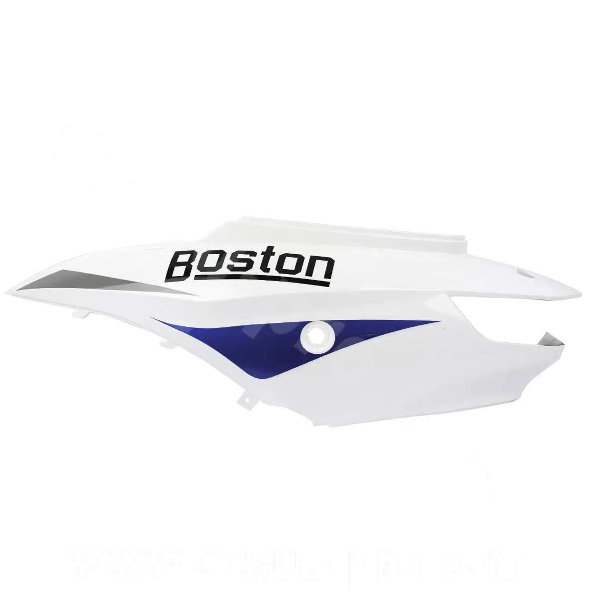 Carénage arrière gauche blanc bleu Boston TNT Motor 10P 12P