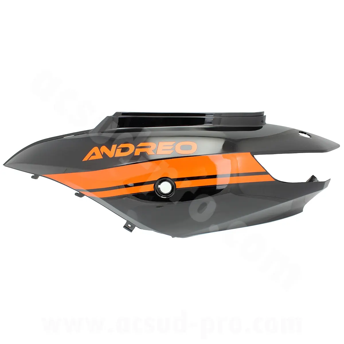 Carenagem traseira esquerda preta/laranja Andreo 10 polegadas/12 polegadas TNT Motor