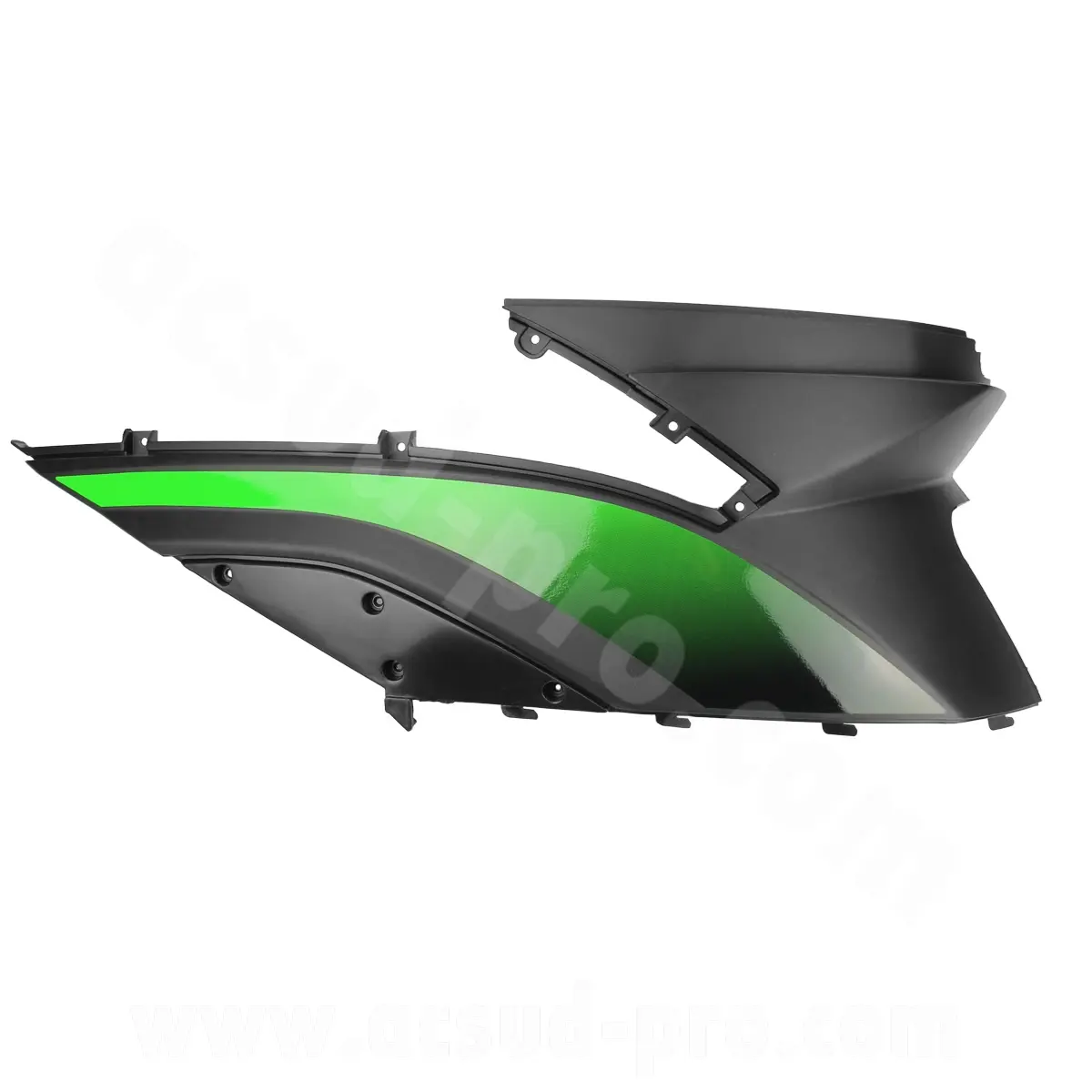 Carénage moteur droit TNT Motor Grido noir mat et vert