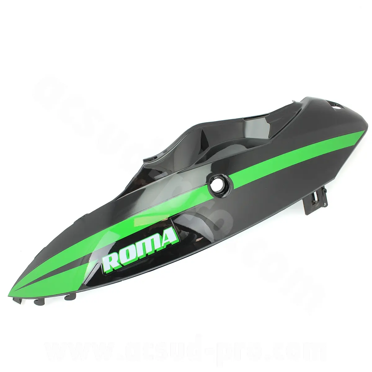 Seitenverkleidung hinten links schwarz/grün Roma E5 TNT MOTOR