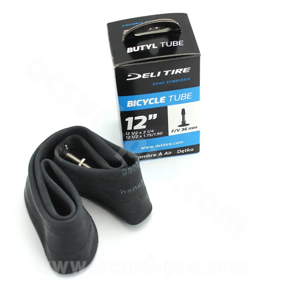Bicycle Inner Tube 12" 1/2 x 2 1/4 Deli Tire Presta Valve