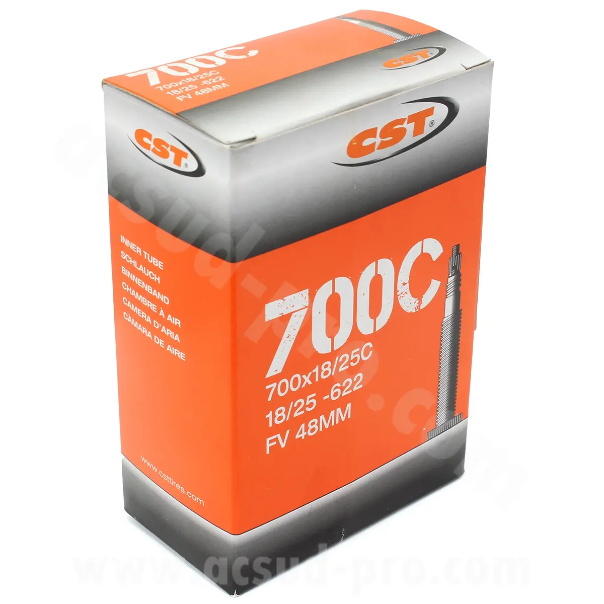 সাইকেল টিউব 700 x 18-25 CST Presta VP 36 mm