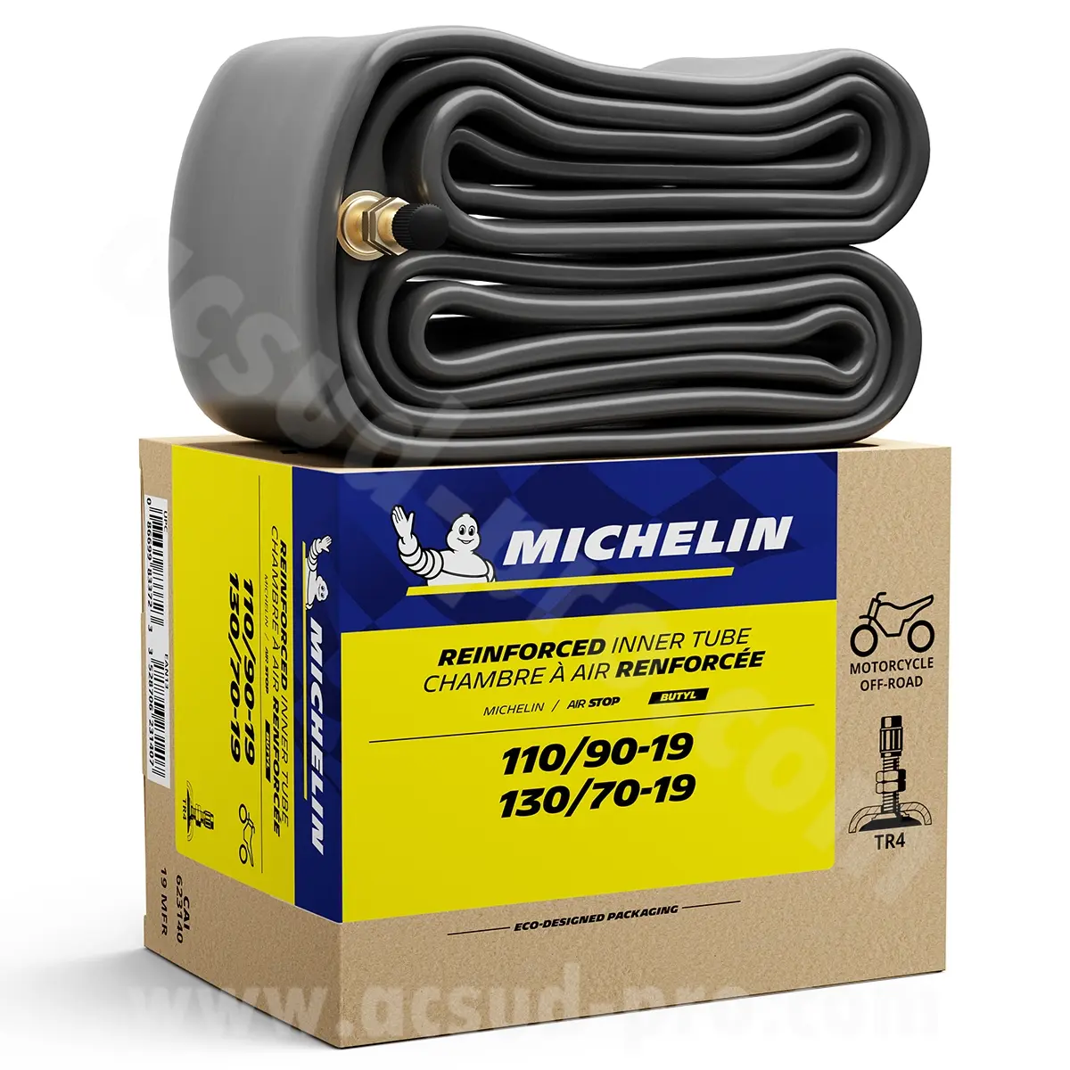 MICHELIN 오토바이 강화 튜브 19" 110/90-19; 130/70-19 19MER 밸브 TR4 (표준) (크로스)