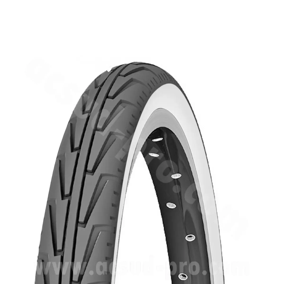 Reifen Michelin City-J 20 x 1.75 weiß-schwarz TR (44-406)