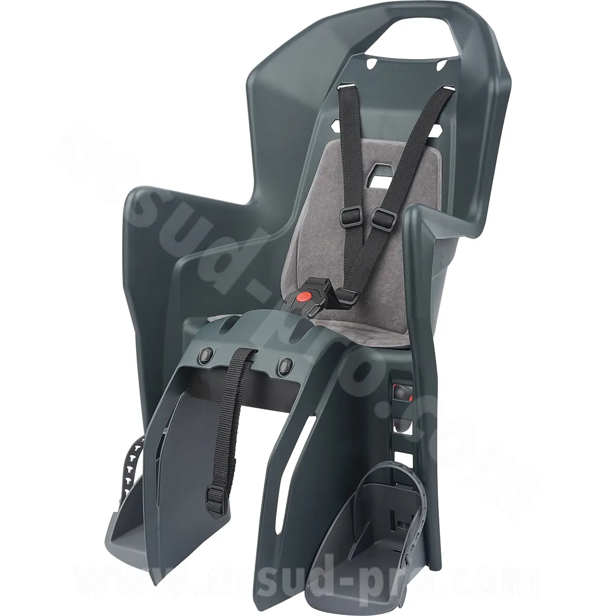 Porte-bébé arrière Polisport Koolah fixation porte-bagages noir/gris