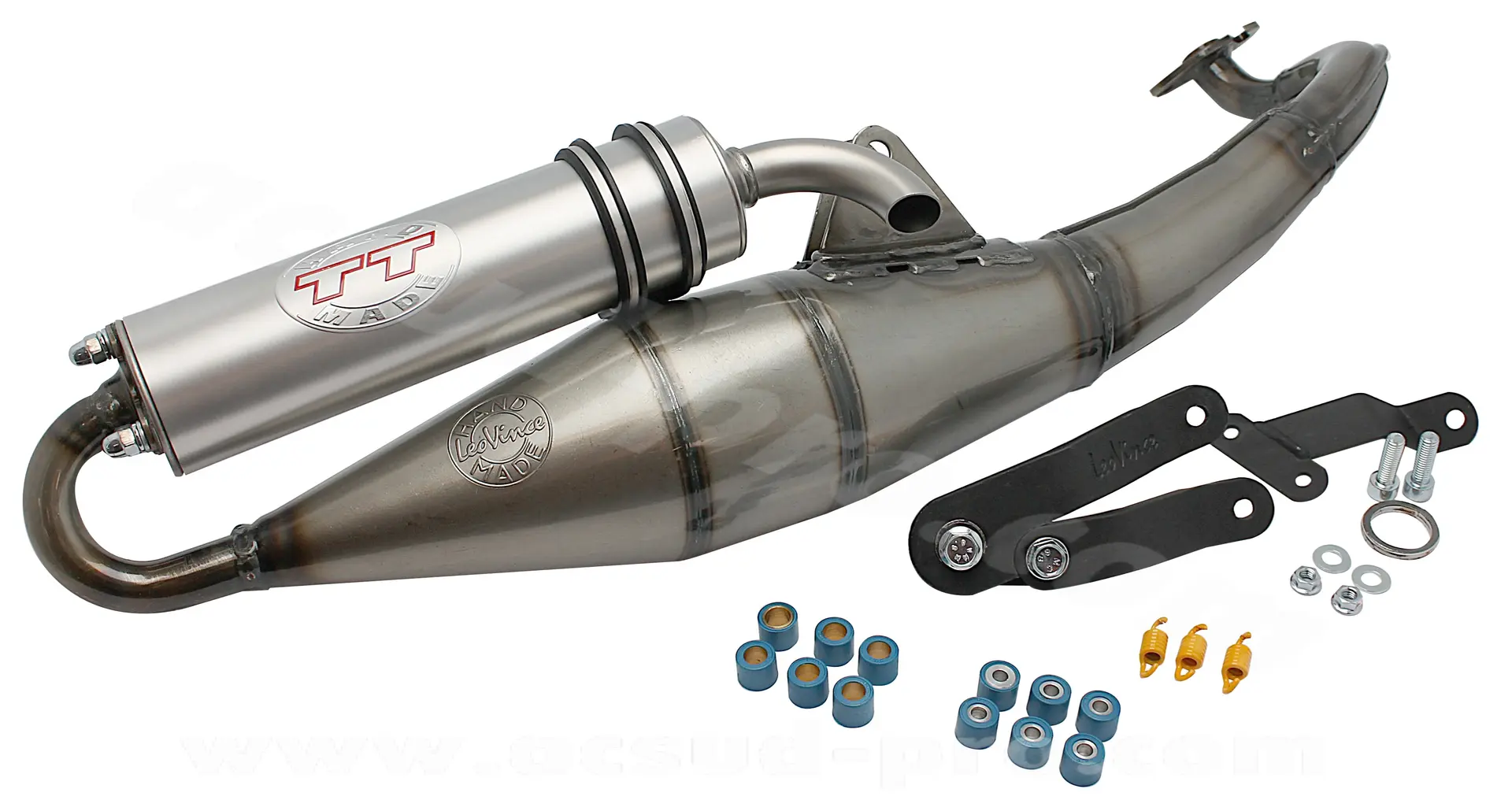 Silencieux Leovince TT poli MBK Nitro 50 2000+2001 / Yamaha Aerox 50 2000+2001 / Keeway Focus 50 / Keeway Matrix 50 / Malaguti F15 Firefox 50 2005+ (ref 4039)