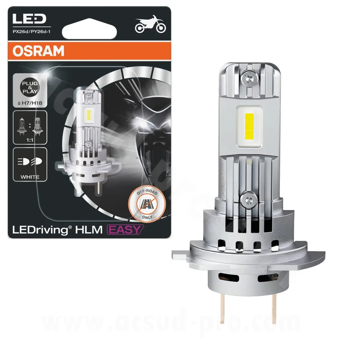 Osram H7/H18 12V 16W LEDriving HLM Easy PX26D/PY26D-1 LED-Lampe
