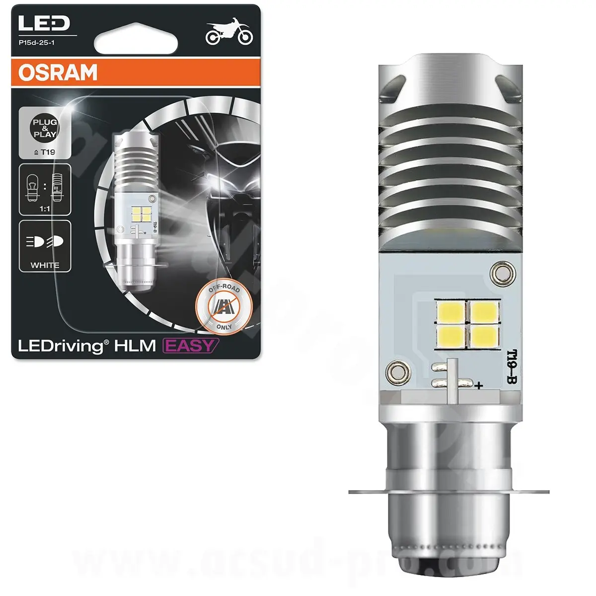 OSRAM LEDriving HLM easy P15D-25-1 12V 5.5W T19 LED灯泡
