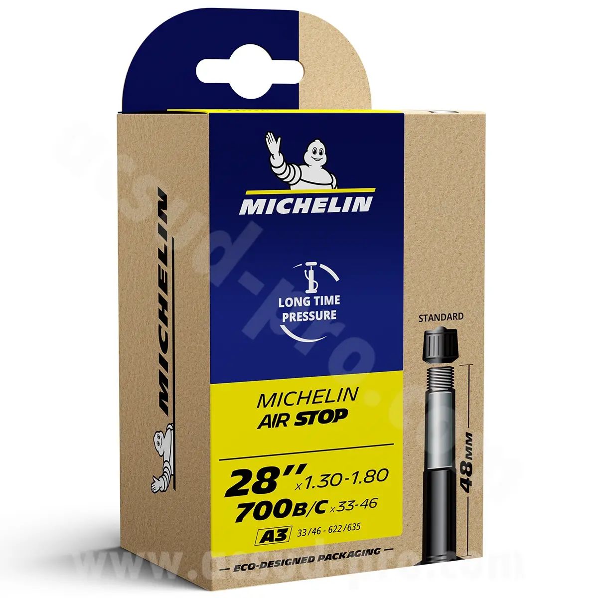 Fahrradschlauch 700 x 33-46 Michelin A3 Standardventil 48 mm