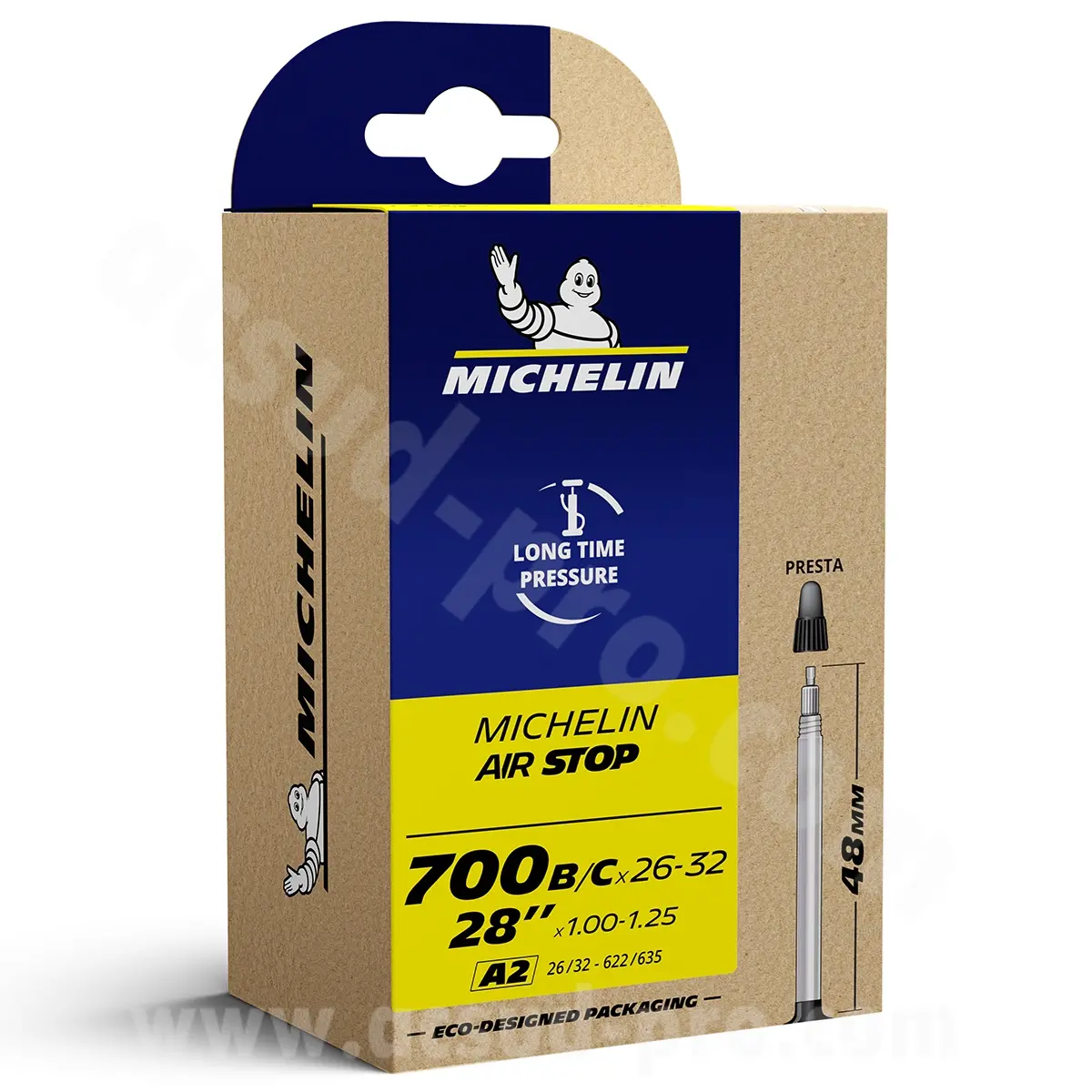Chambre à air vélo 700 x 26-32 Michelin A2 valve Presta 48 mm