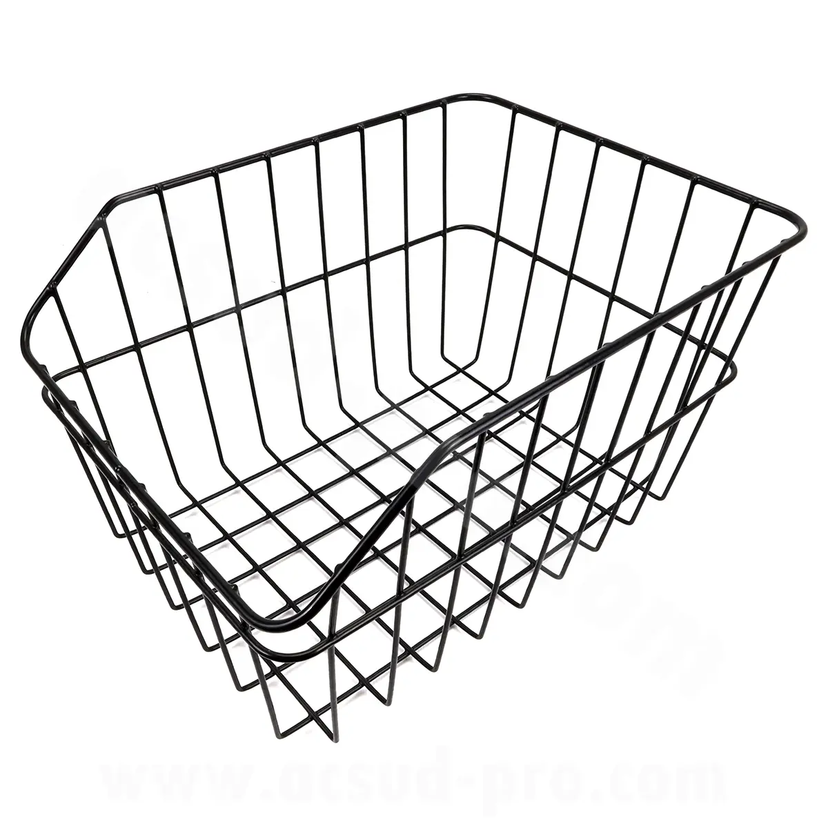 Panier arrière métal noir rectangulaire 40 x 30 x 23 cm