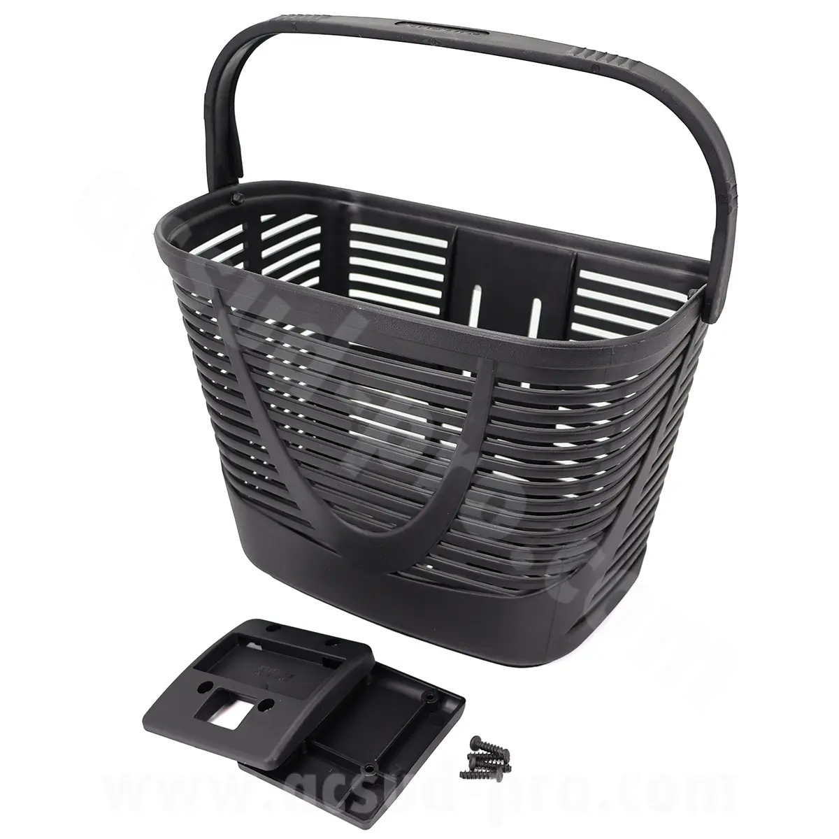 سلة أمامية بلاستيك Klickfix Lamello Mini سعة 12 لتر أسود 32x24x22 سم