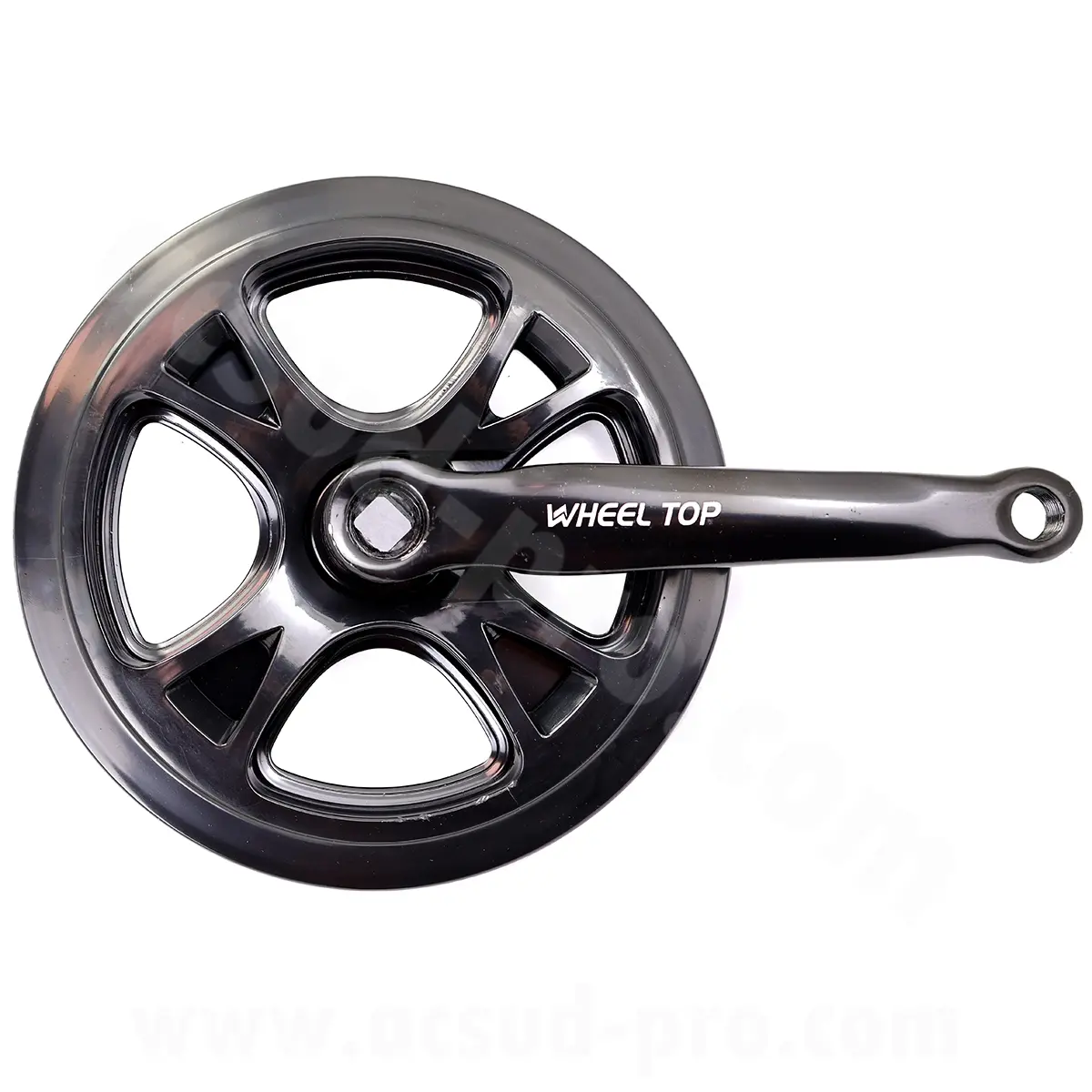 Kurbelgarnitur Einfach-Kettenblatt 44 Zähne 170 mm schwarz Stahl