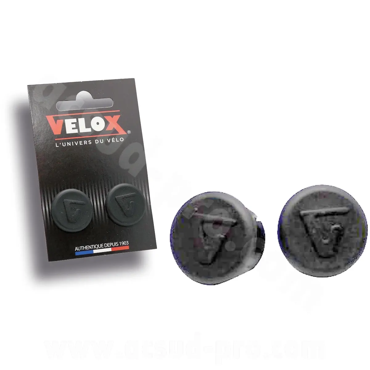 Bouchon de cintre route Velox noir (sur carte par 2)
