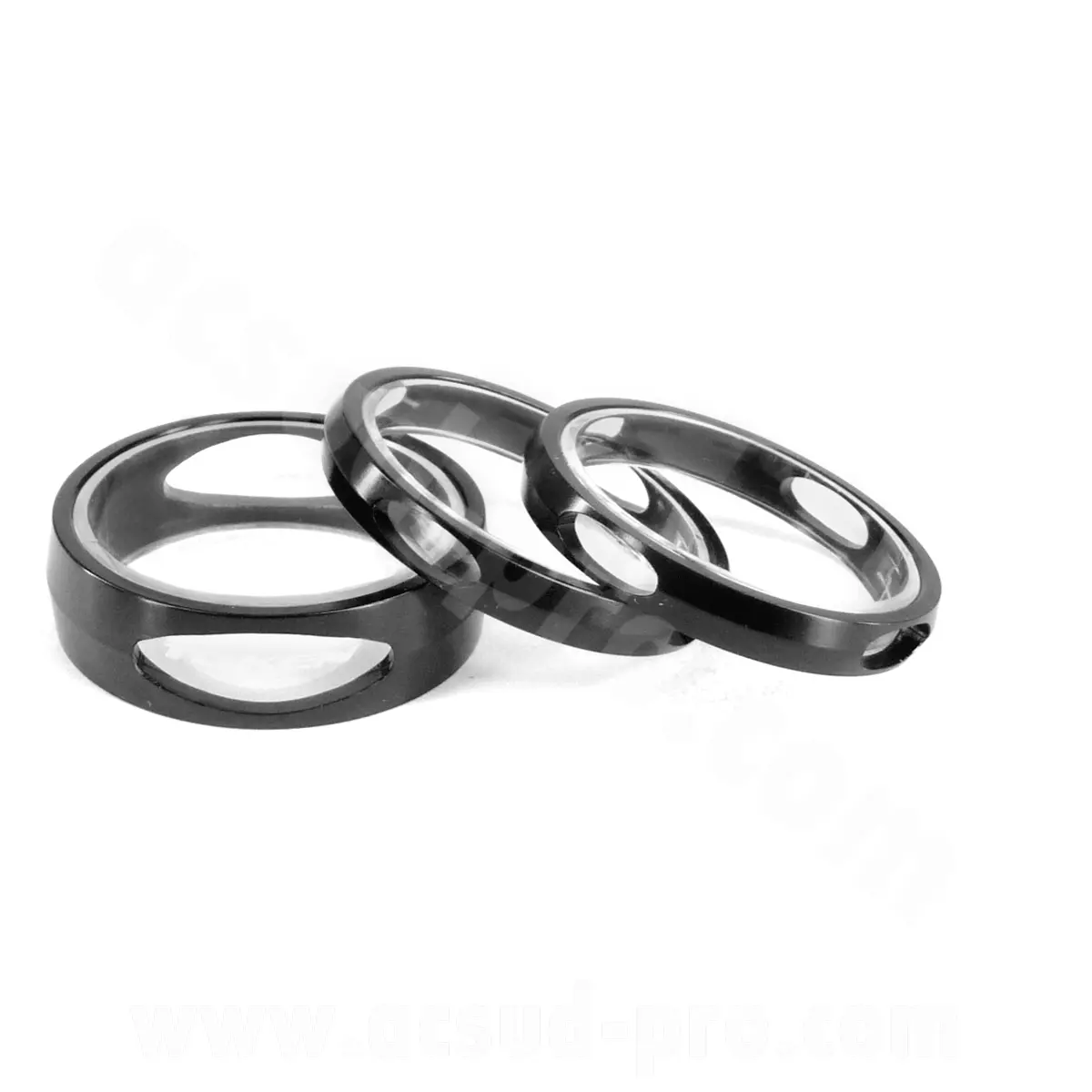 Distanzscheibe Ahead-Set Token 3D 12,3g schwarz - Satz von 3 (2 × 5mm + 1 × 10mm)