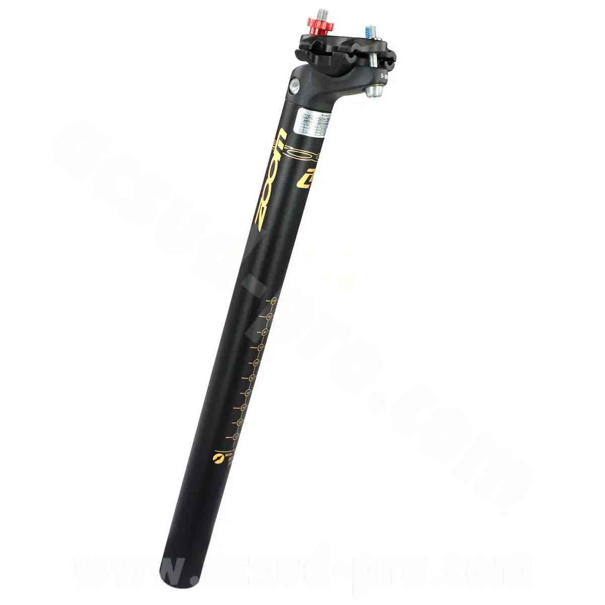 سیڈل پوسٹ ایلومینیم Ø31.6X350MM بیک 16MM میٹ بلیک