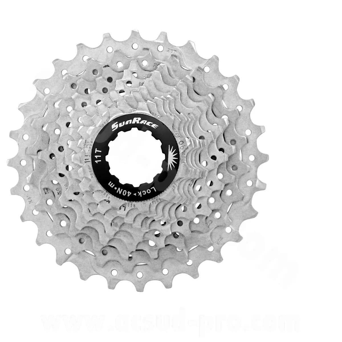 Cassette Sunrace RS0 10 vitesses 11-28 Shimano 105 Argent métallisé