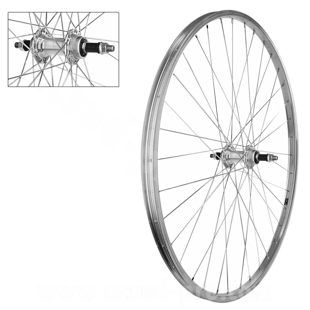 عجلة خلفية دراجة هوائية 700x35 VTC 28" محور صلب ملولب Velox Urban RL 5/6/7V 36T
