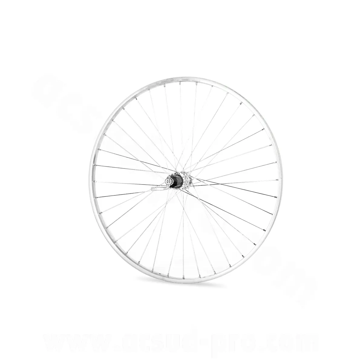 Roue VTC arrière disque 700 x 35 - 28" alu moyeu QC300 centerlock cassette Shimano 11-10-9V 36 rayons jante 21C VELOX