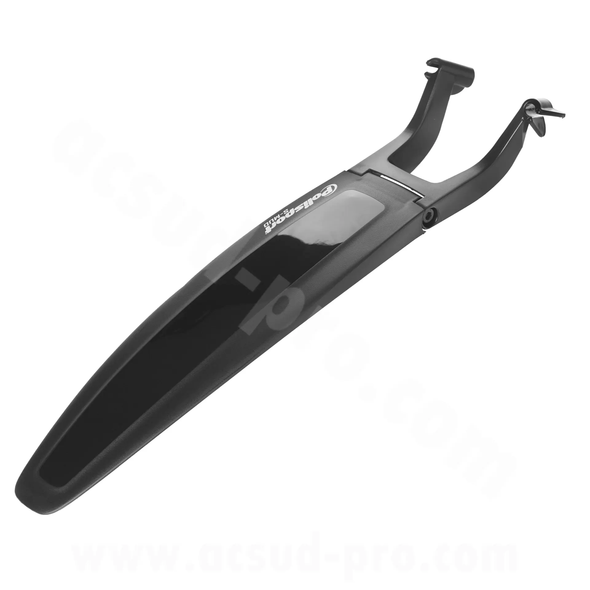 Garde-boue VTT Polisport S-Mud noir 16'' à 29'' sur rail de selle 460 mm