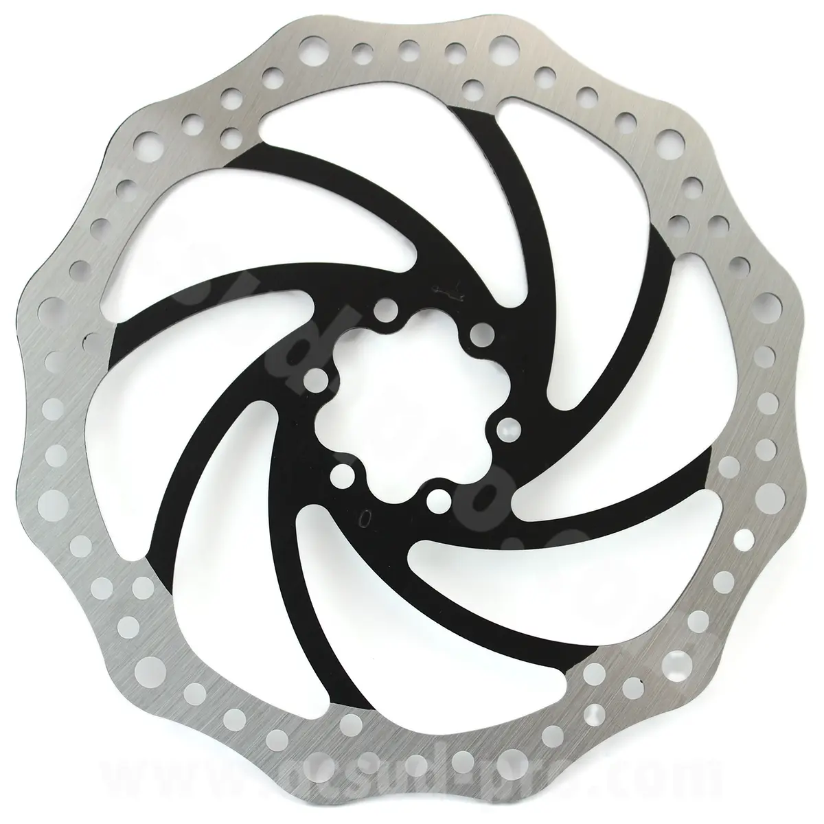 Disque de frein arrière vélo LB-R6 Ø180 mm 6 trous argent/noir
