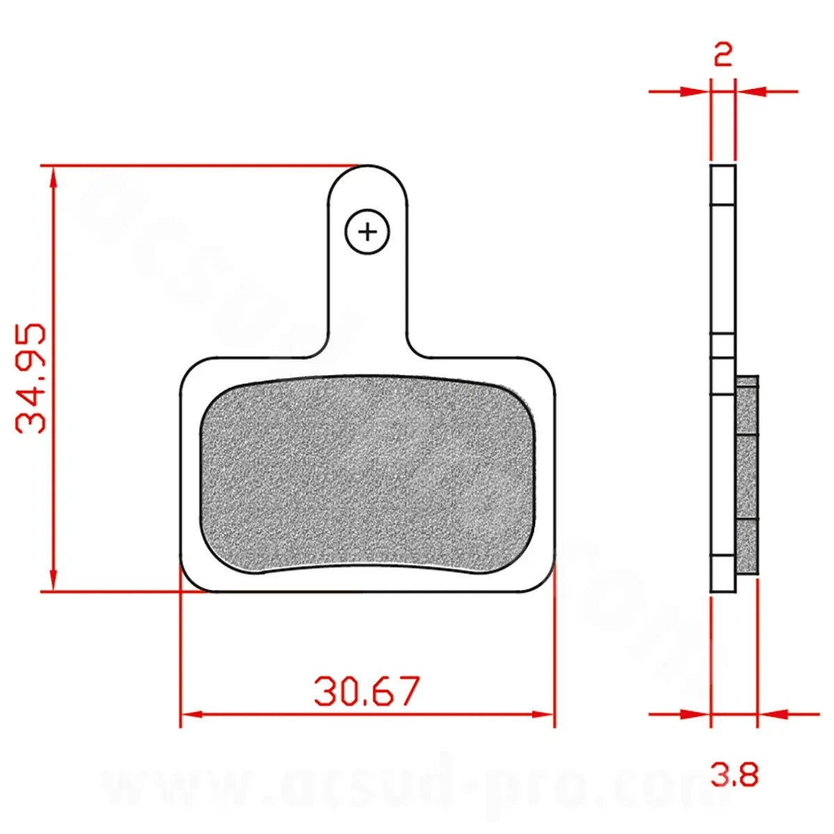 Plaquettes de frein vélo Brenta E-Bike semi-métalliques Shimano Deore M515/M525/M495/M475/M465/M486 Tektro Auriga (paire)