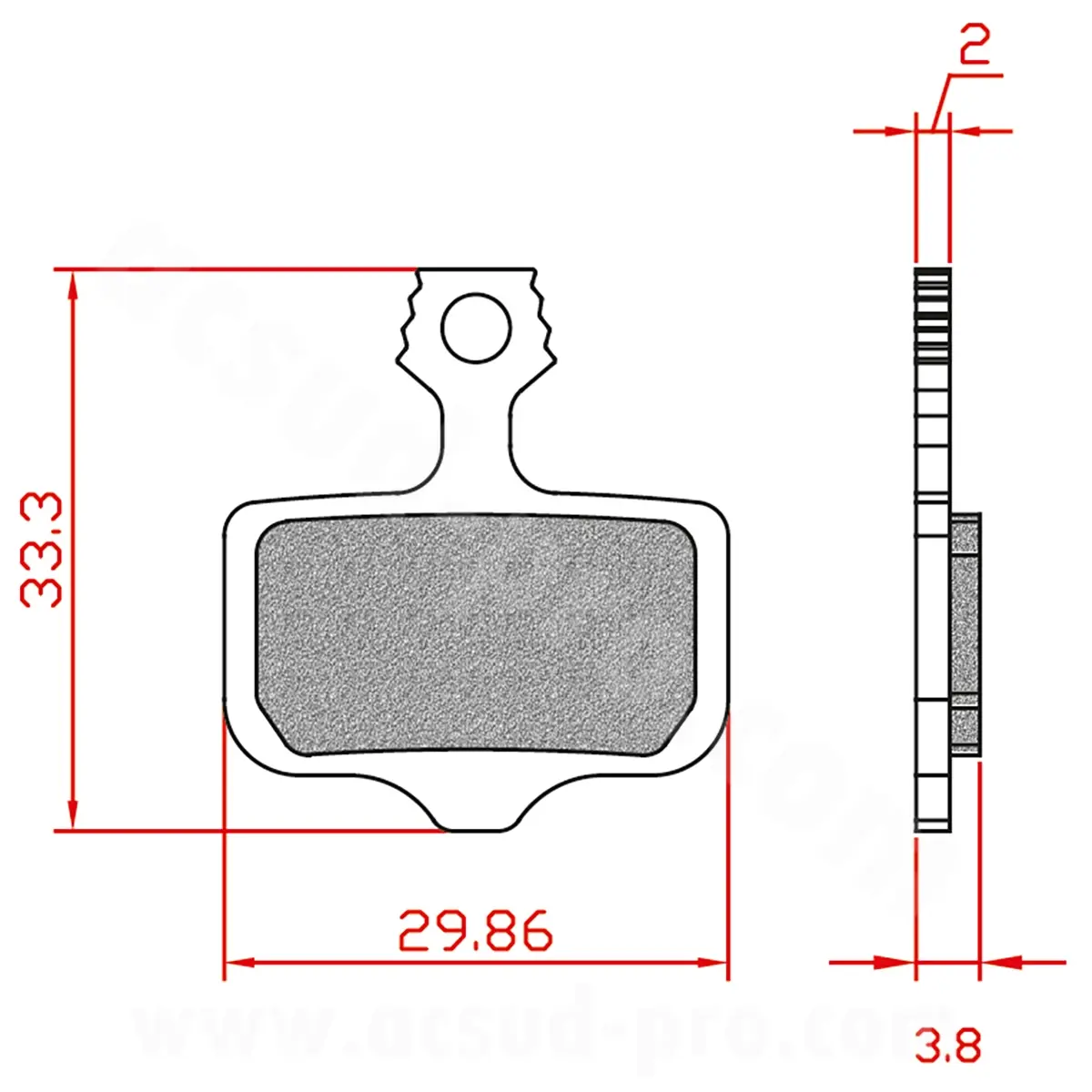 Plaquette de frein vélo Brenta e-bike semi-métallique compatible Avid Elixir 9/7/5 SRAM XX/XO/DB