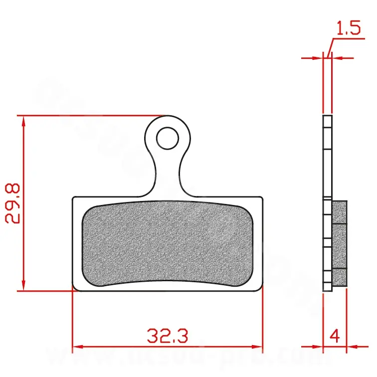 Plaquette de frein vélo Brenta organique compatible Shimano XT M8000/M785 - XTR M9000/M9020/M985 SLX M7000/M666/M675