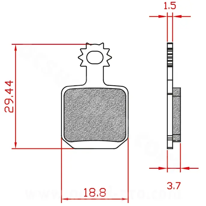 Plaquette de frein avant vélo Brenta organique compatible Magura CT 5 MTC5 MT5 MT7