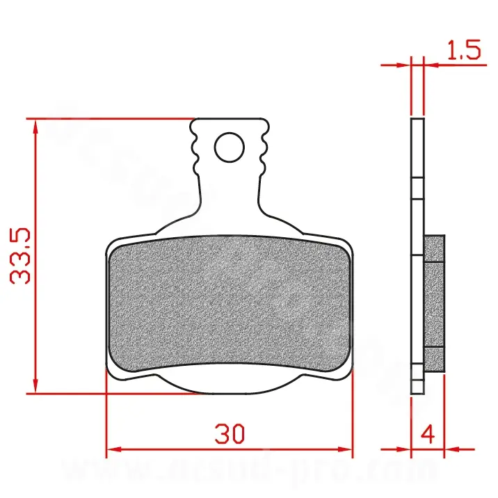 Plaquette de frein vélo Brenta e-bike semi-métallique compatible Magura MT2-4-6-8