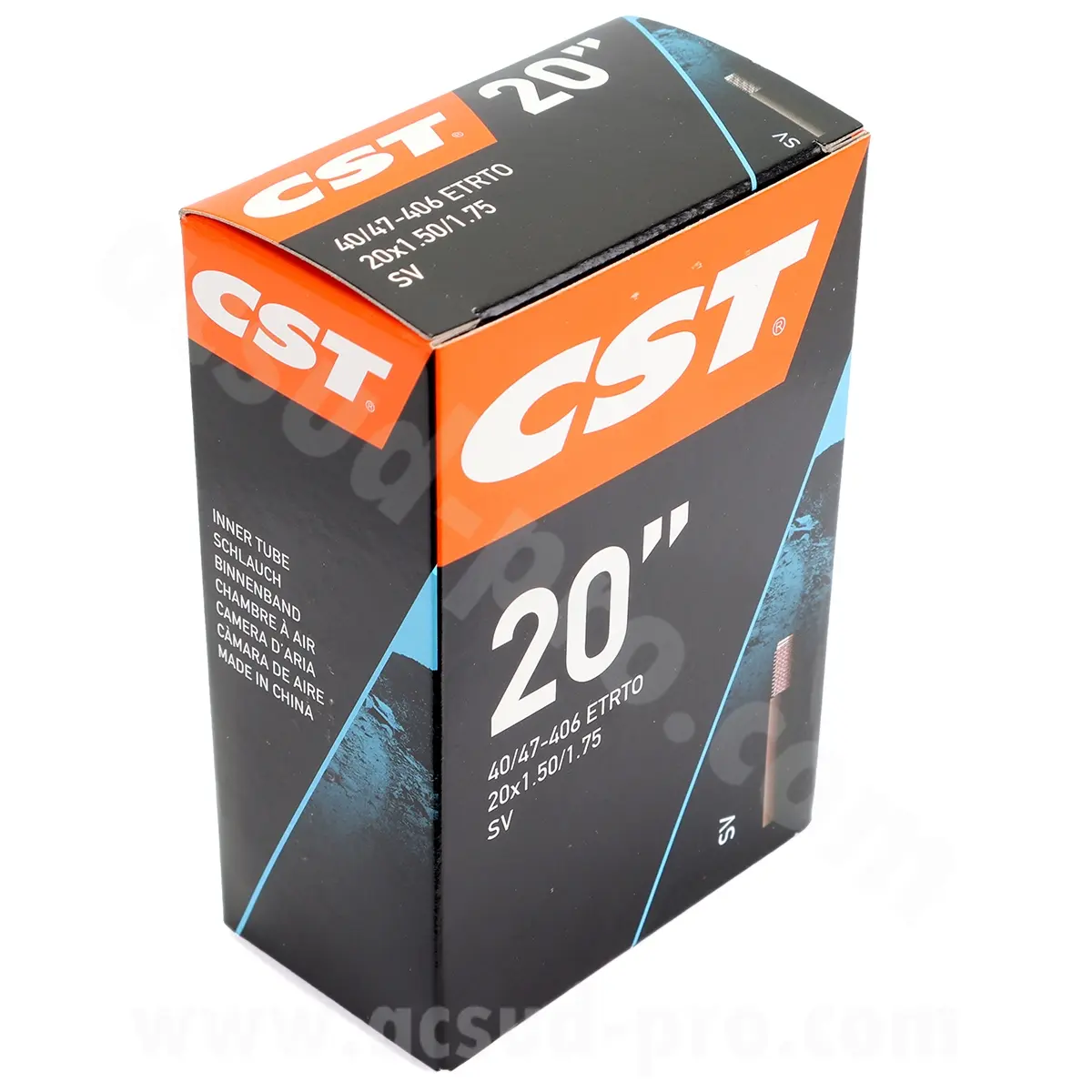Cámara de aire bicicleta 20" x 1.50 a 1.75 CST Schrader VS