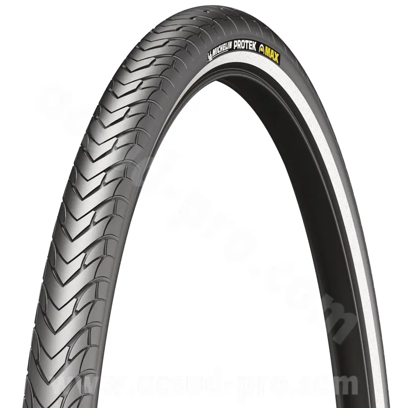 إطار دراجة حضرية 700 x 35 Michelin Protek Max تدعيم 5 ملم أسود (37-622) جنب عاكس متوافق مع الدراجة الكهربائية المساعدة