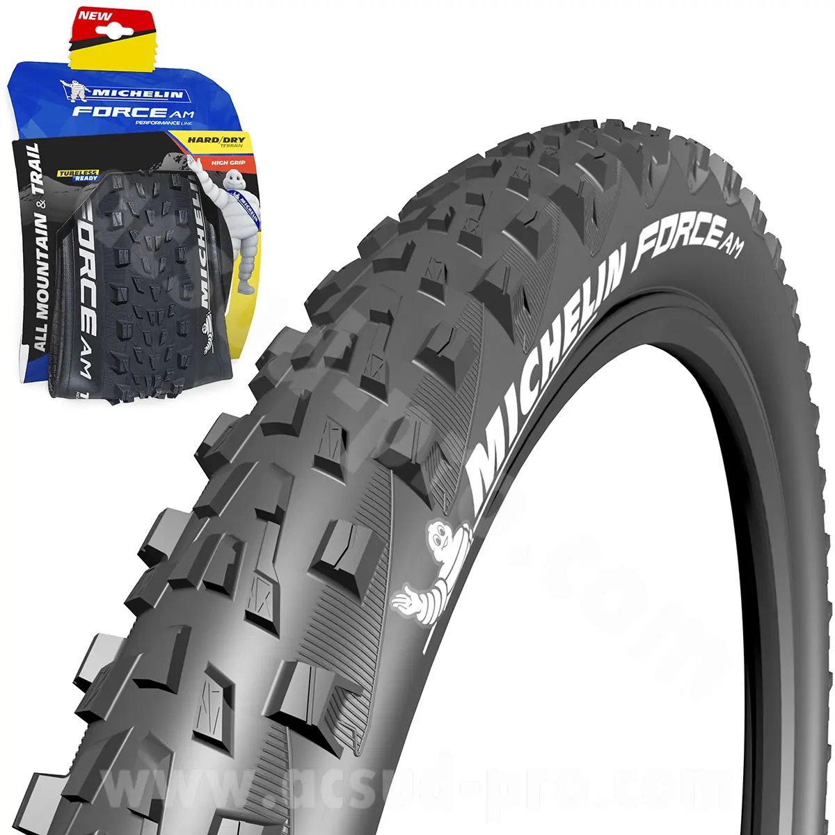 Michelin Force AM Performance Line Tubeless Ready E-Bike Ready dviračio padanga 27.5 x 2.80 minkšta šonkaulio (TS) (71-584)