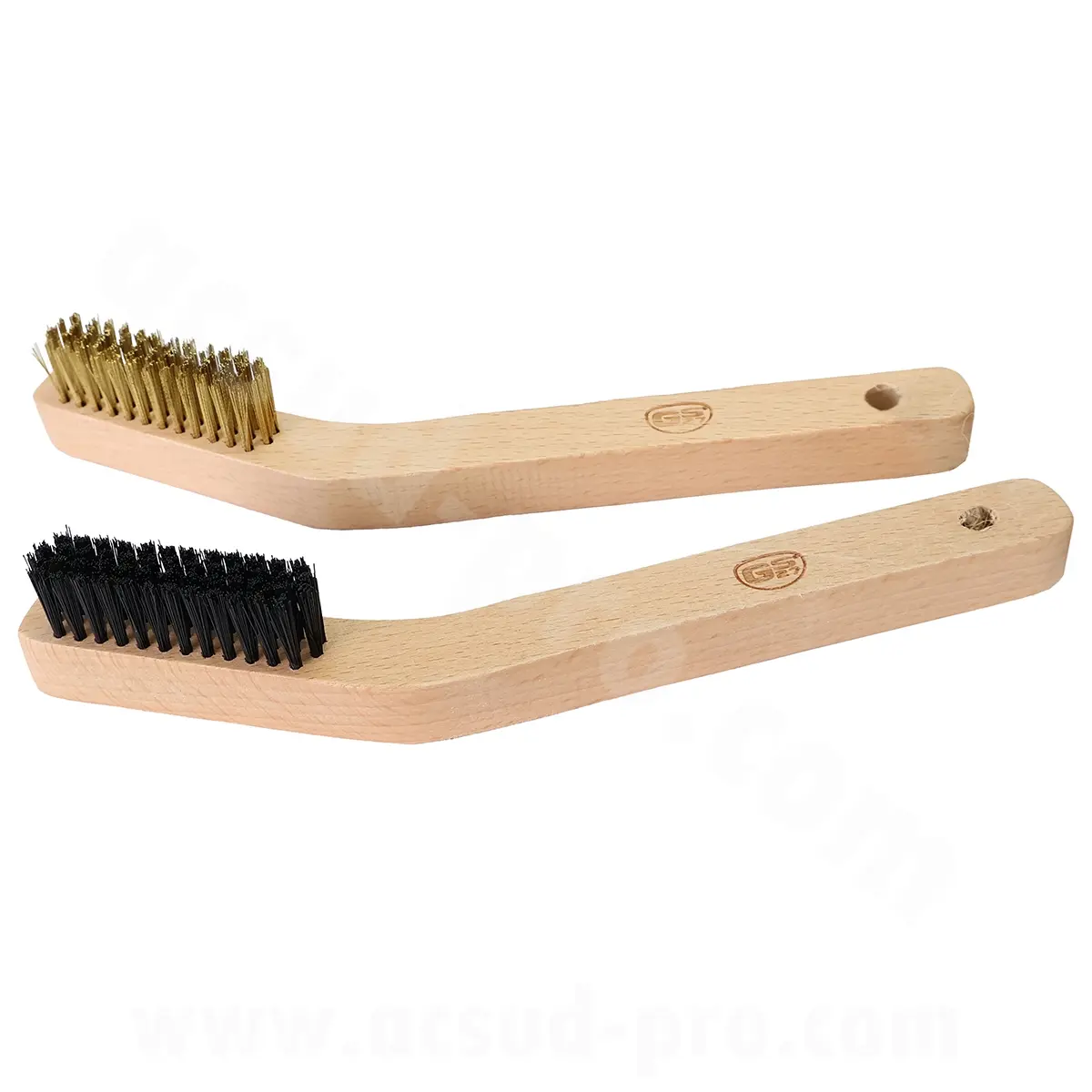 Set aus 2 Kettenbürsten Messing/Nylon GS27