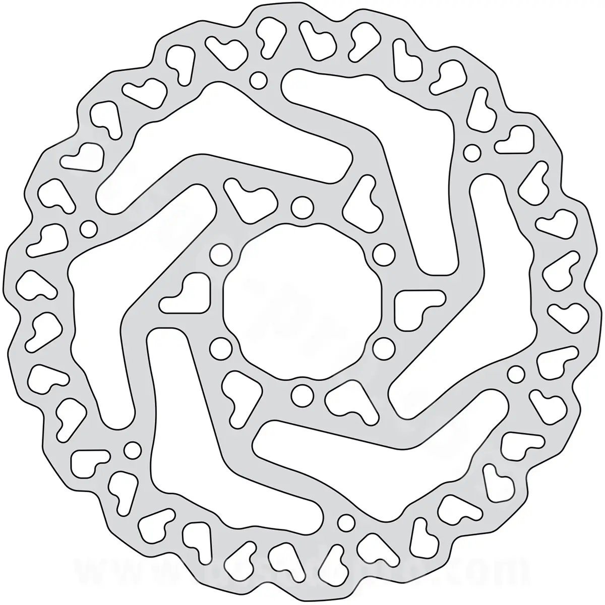 Disque de frein vélo Brenta Ø140 mm 6 trous - épaisseur 1,8 mm