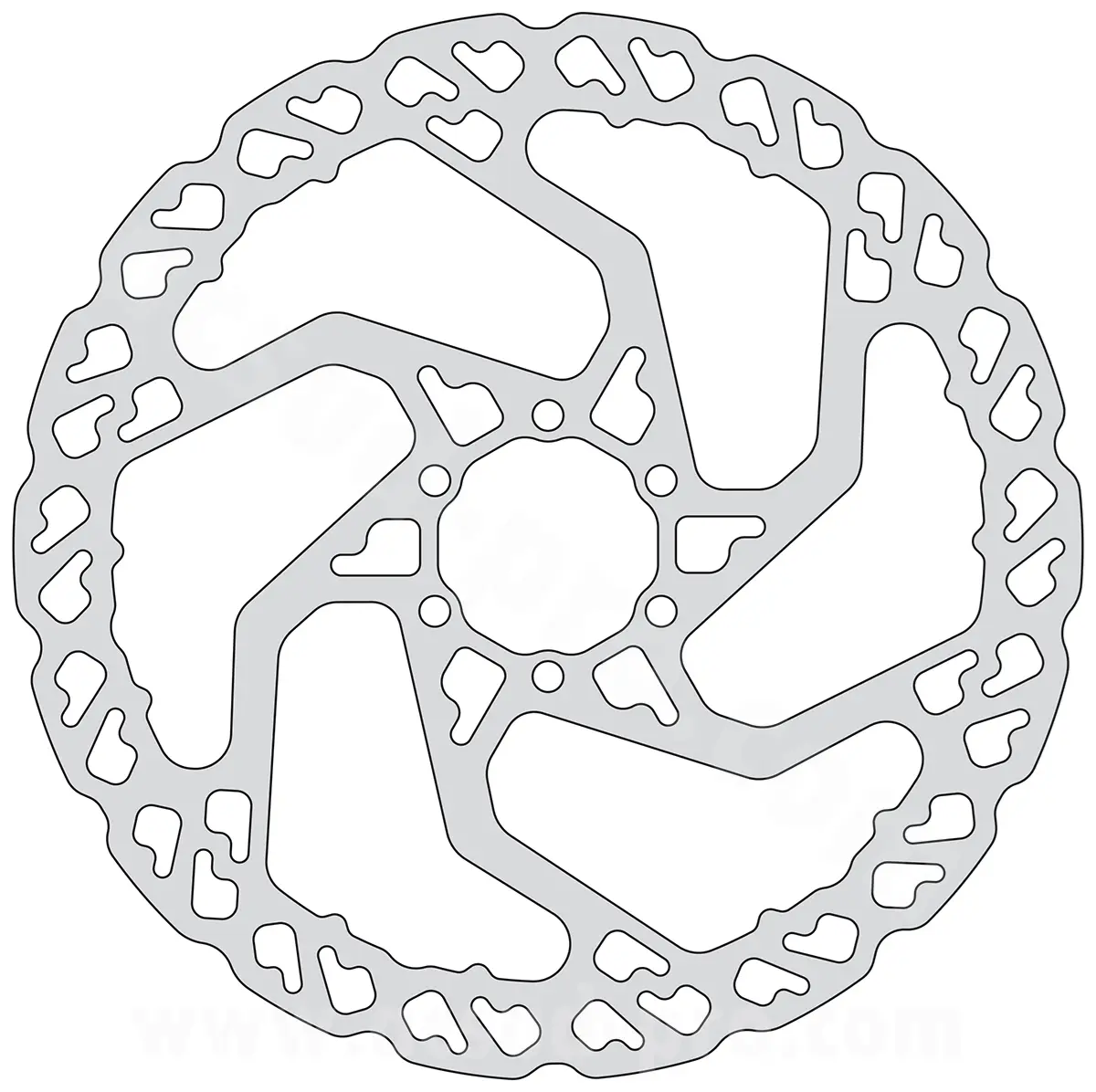 Disque de frein vélo Brenta Ø180 mm 6 trous épaisseur 1,8 mm