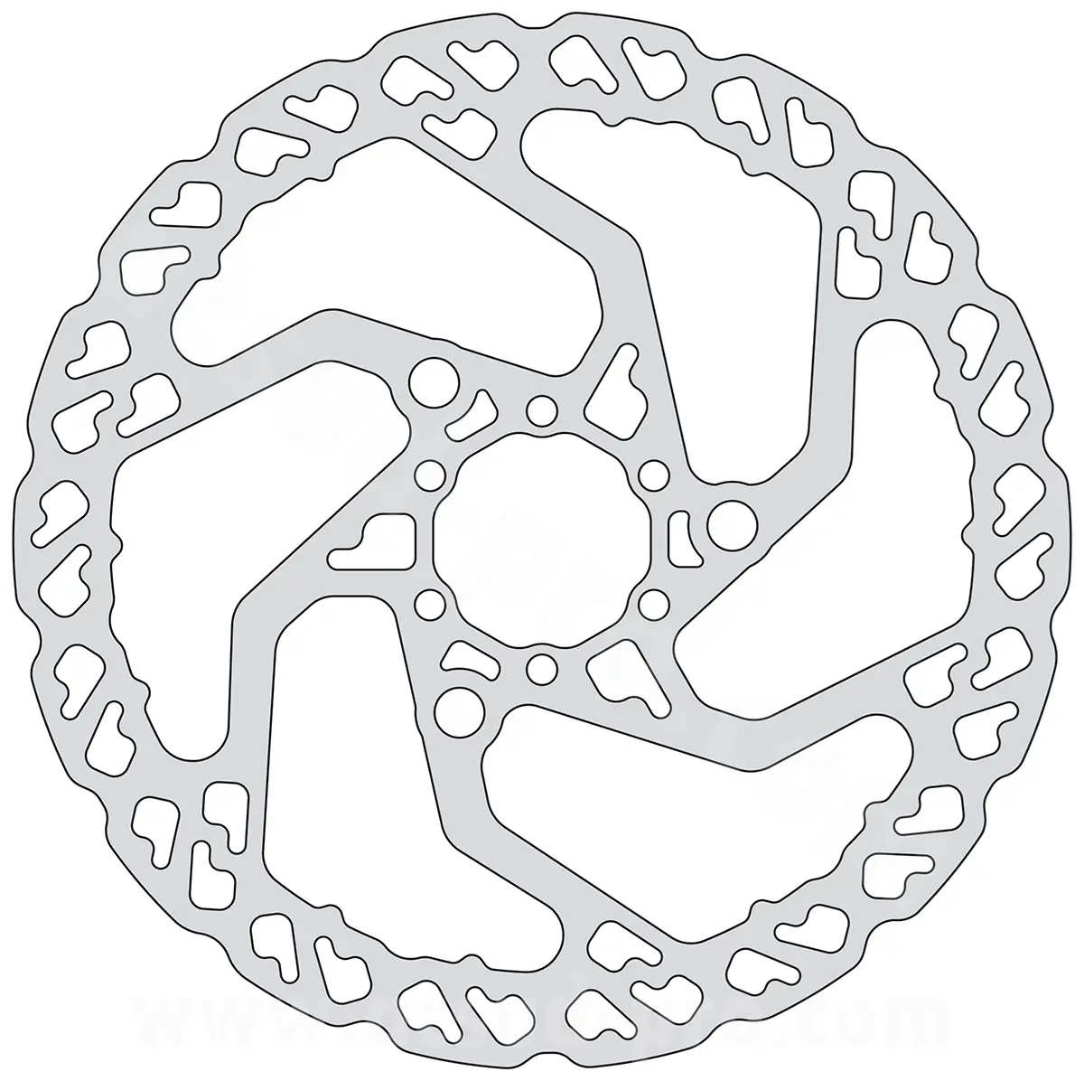 Disque de frein vélo Brenta Ø180 mm 6 trous épaisseur 2.0 mm