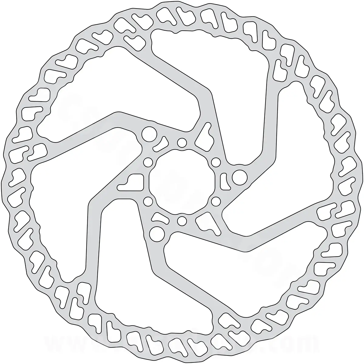 Disque de frein vélo Brenta Ø200 mm 6 trous épaisseur 2,0 mm