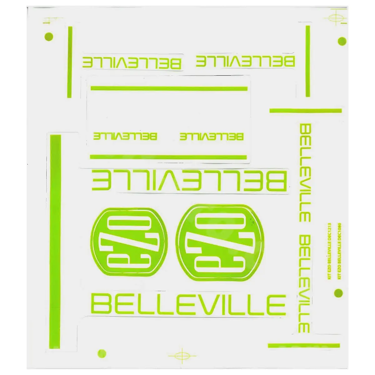 Kit autocollants vélo Belleville EZO vert
