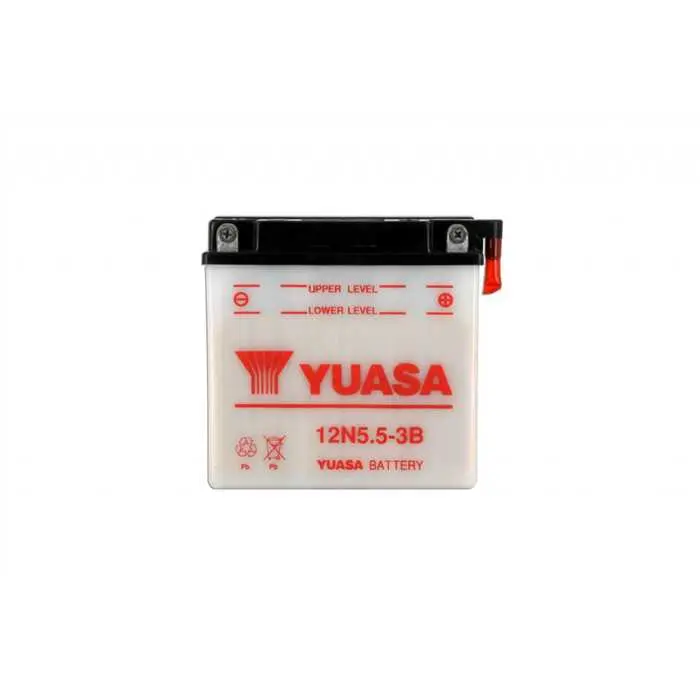 ব্যাটারি 12V 5.5 ah 12N5.5-3B Yuasa প্রচলিত রক্ষণাবেক্ষণ সহ (lg135xl60xh130mm)