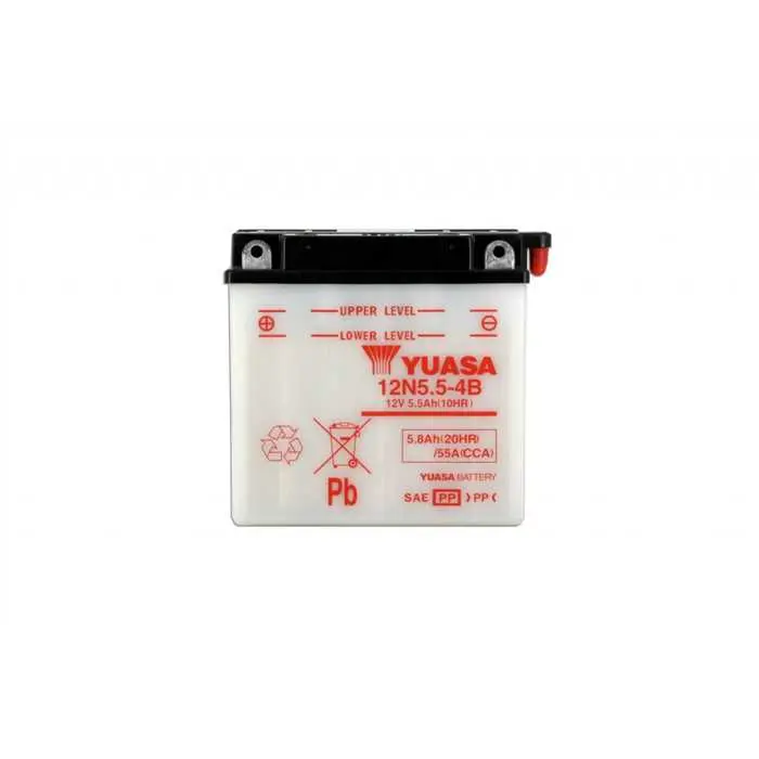 Yuasa 12V 5.5ah 12N5.5-4B 정비형 일반 배터리 (lg138xl61xh131mm)