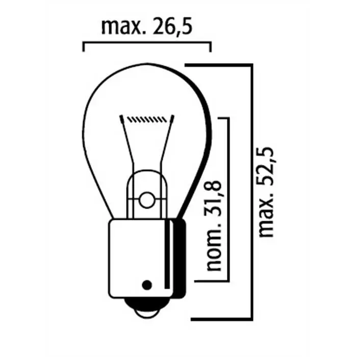 Ampoule standard 24V 10W culot BA15S R10W blanc feu de position - Boîte de 10 - Flosser
