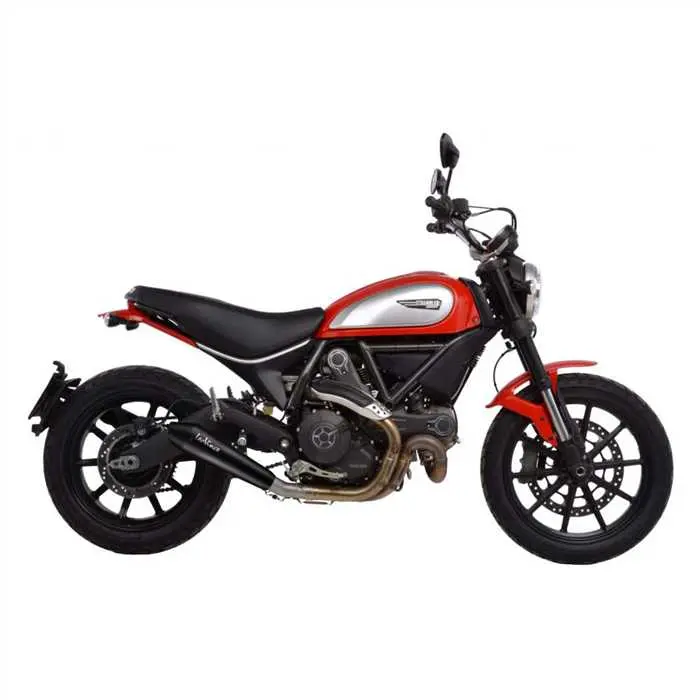 SBK GP style zwart uitlaat LEOVINCE DUCATI Scrambler 800
