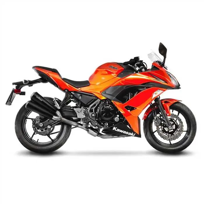 Leovince SBK GP Duals 2/1 väljalaskevõrk katalüsaatoriga Kawasaki Z 650/Ninja 650 jaoks