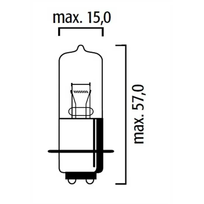 Lemputė 12V 25/25W P15d-25-1 FLOSSER su artimosios šviesos ekranu