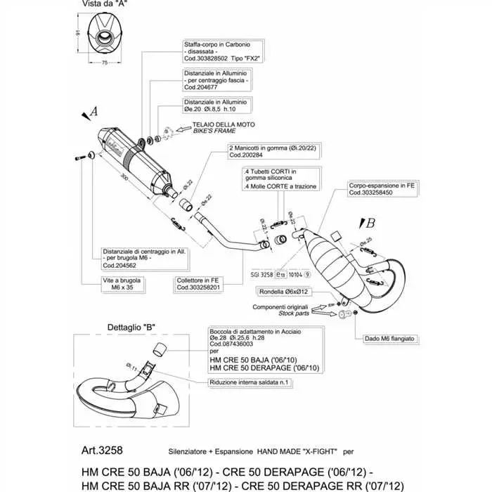 Schalldämpfer Leovince X-Fight Titan Honda 50 HM CRE 2006-2012 / Derapage 2006-2012 / Baja 50 Derapage