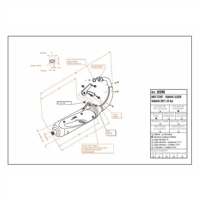 Silencieux Leovince Sito Plus adaptable MBK 50 Stunt - Yamaha 50 Slider (ref 0590)