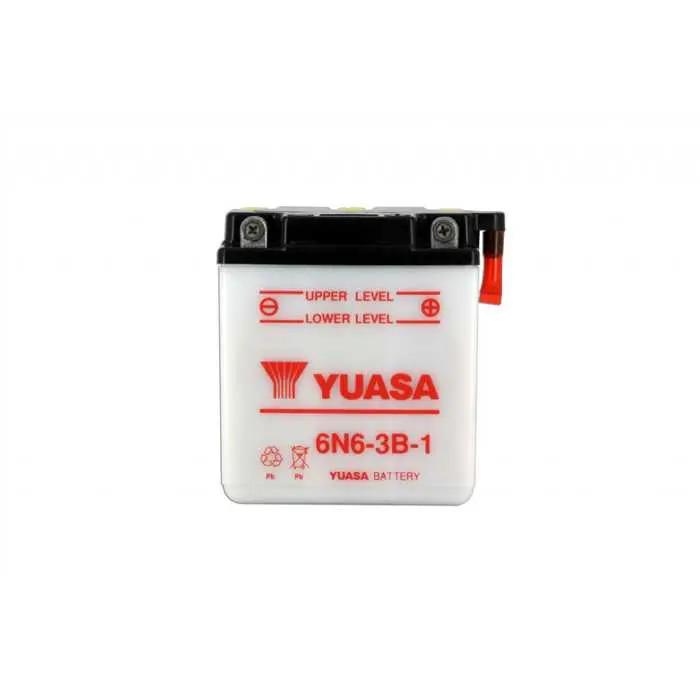 Batterie 6V 6 ah 6N6-3B-1 Yuasa conventionnelle avec entretien (lg99xl57xh111mm)
